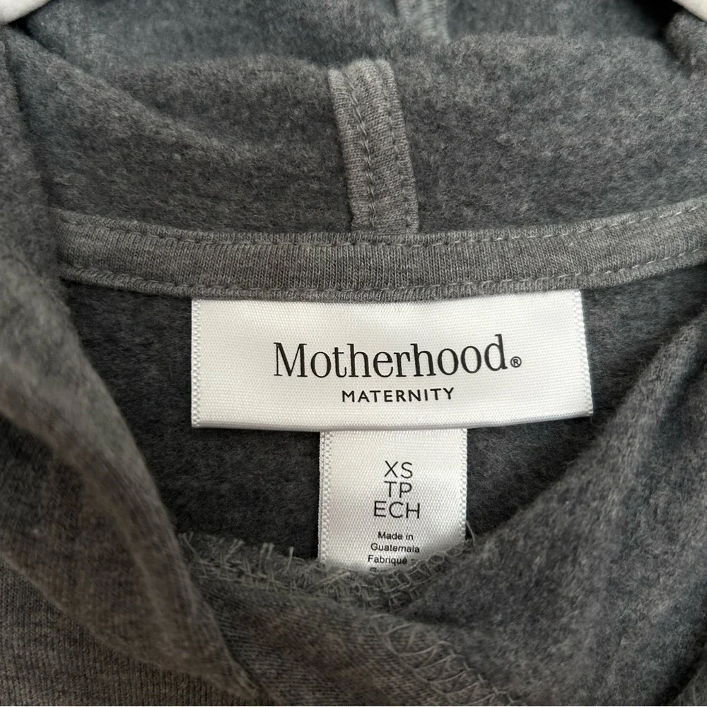 Motherhood Maternity Women’s Gray Hoodie ‘Love At First Kick’